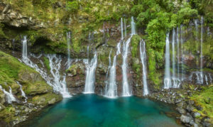 Wasserfall Cascade de la Grande Ravine, Langevin, Reunion, Wasserfall Cascade de la Grande Ravine, Langevin, Reunion,